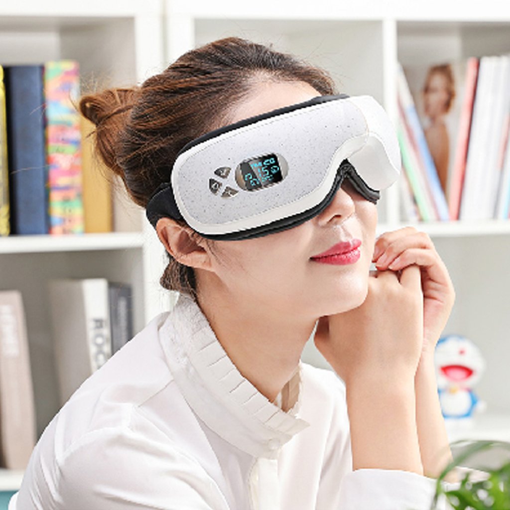 Máy massage mắt thông minh mã JMK Smart S90 - Tích Hợp Bluetooth Nghe Nhạc Thư Giãn, có thể gập gọn