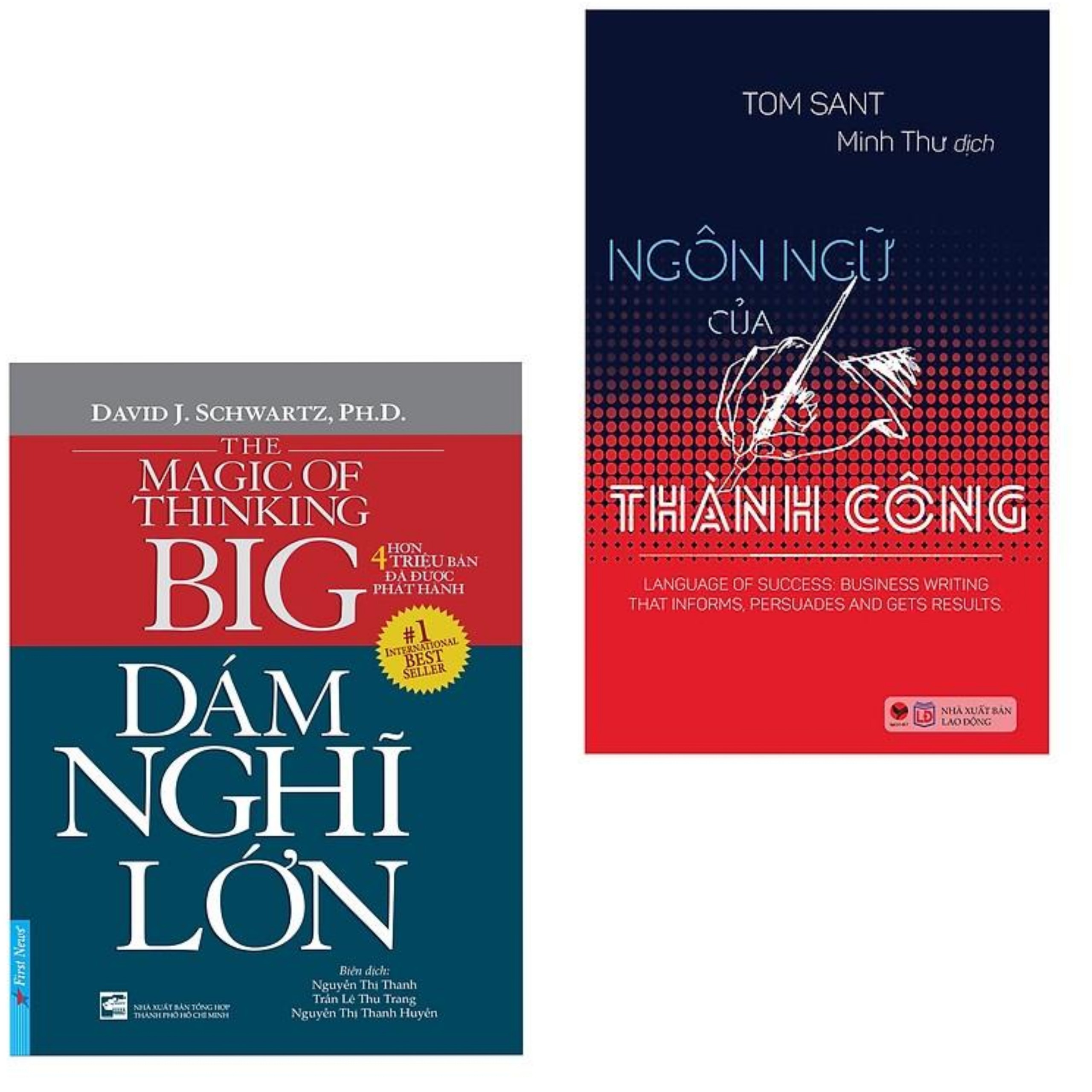 Combo 2 Cuốn Sách Kỹ Năng Kinh Doanh Để Thành Công: Dám Nghĩ Lớn + Ngôn Ngữ Của Thành Công / Sách Kỹ Năng Làm Việc - Bài Học Kinh Doanh Của Các Doanh Nghiệp Thành Đạt