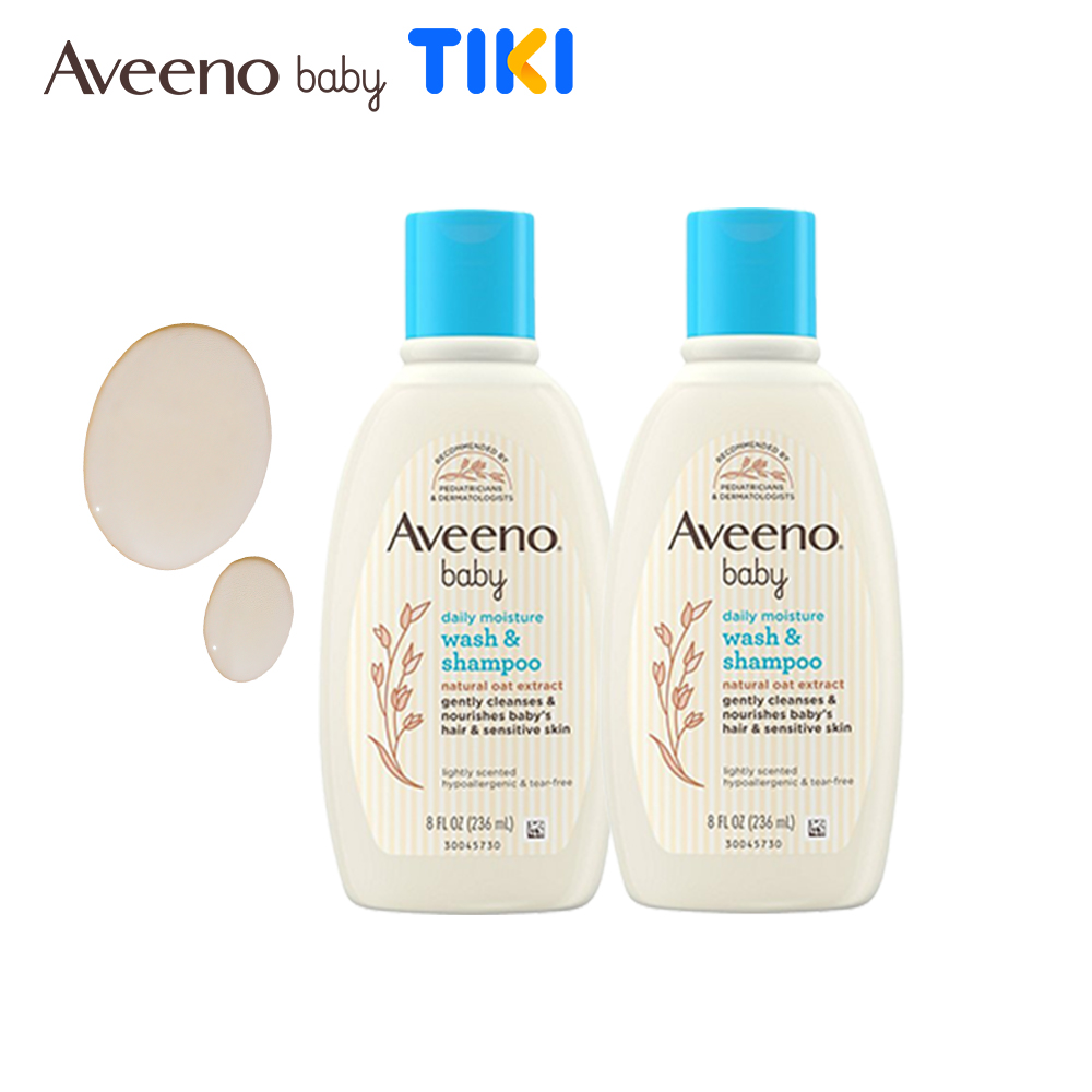 Bộ 2 Sữa tắm gội toàn thân Aveeno baby 236ml