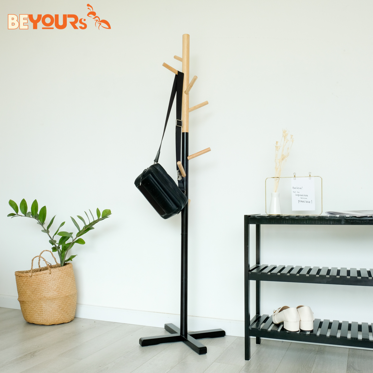 Cây Treo Quần Áo Đồ Gỗ BEYOURs Thông Minh - Móc Treo Quần Áo Standing Hanger - Nội Thất Phòng Khách, Phòng Ngủ