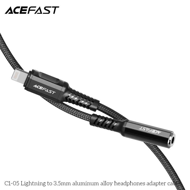 Cáp chuyển âm thanh Acefast Light.ning to 3.5mm MFI (0.18m) - C1-05 Hàng chính hãng Acefast