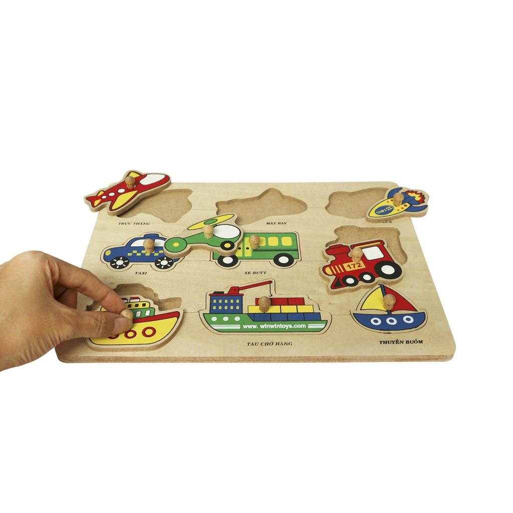 Đồ chơi gỗ Winwintoys - Bộ học 3 phương tiện giao thông 66302