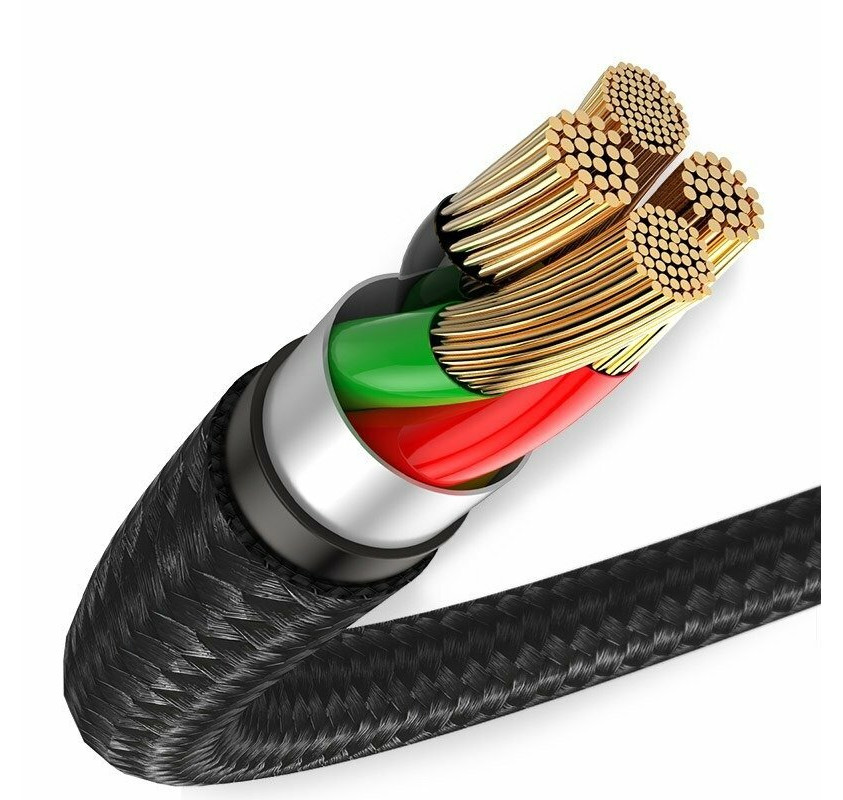 Cáp sạc nhanh Baseus Micro dây dù siêu bền tích hợp đèn Led thông minh cho Android - Hàng chính hãng