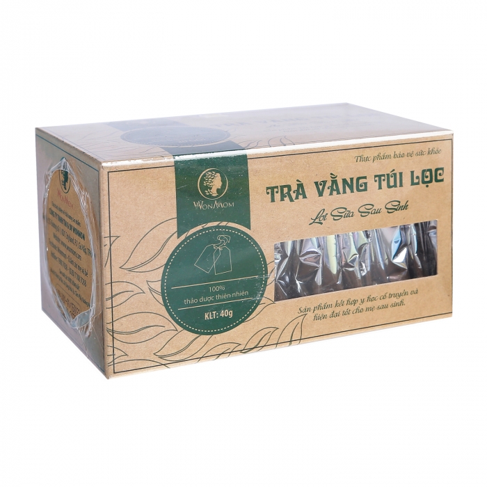 3 Hộp - Combo 60 gói trà vằng túi lọc lợi sữa cho Mẹ - giảm mỡ bụng sau sinh - Wonmom (Việt Nam)