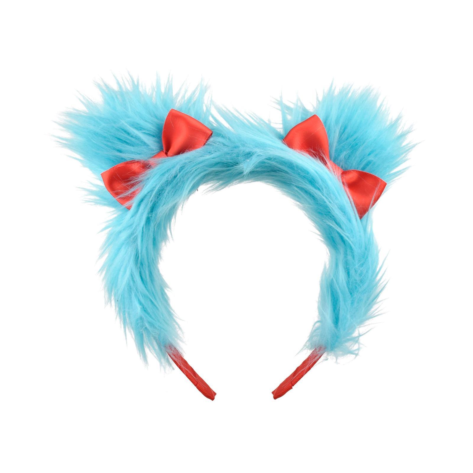 Plush Headband Cosplay Blue Costume Accessories for Holiday Party Masquerade