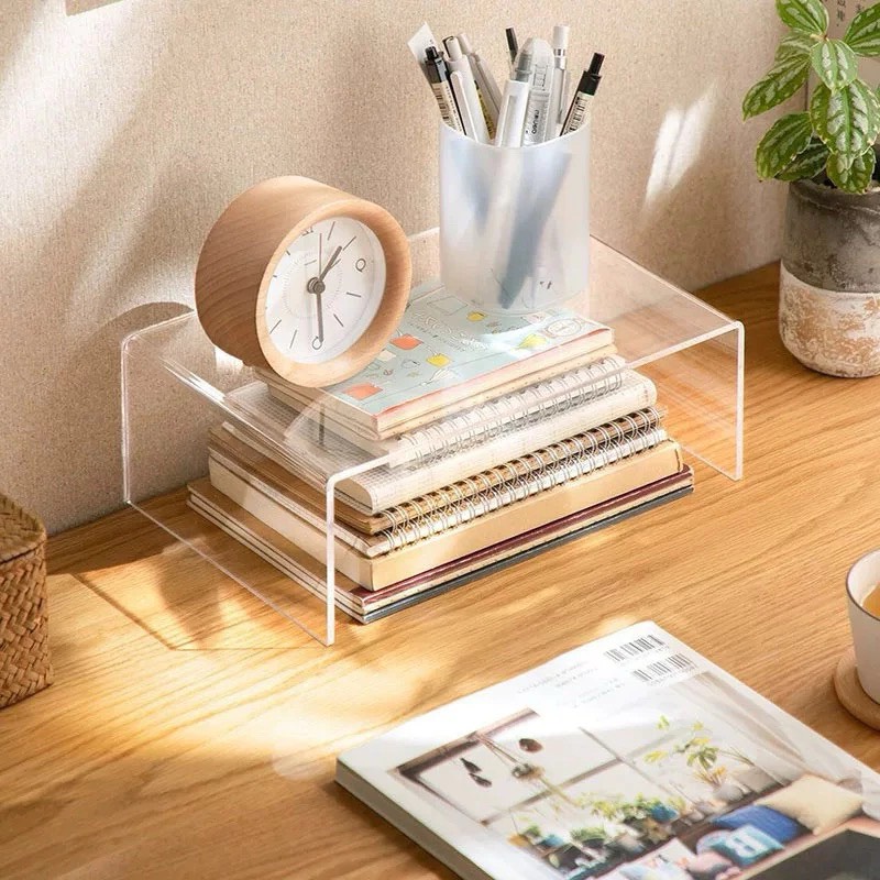 Kệ trưng bày mica 3 mặt uốn Enter TB111 200x80x80mm mica dày 2mm, Kệ livestream, Kệ mica chữ U trong suốt để đồ đa năng (20)