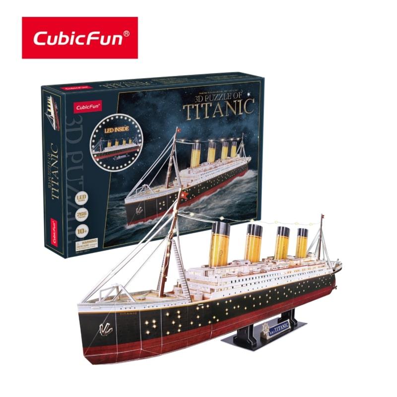 Đồ Chơi CUBIC FUN Trẻ Em Xếp Hình 3D Có Đèn Led: Tàu Titanic L521H