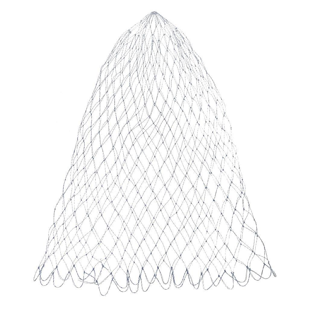 2-5pack Portable Nylon Folding Fishing Landing Net Rhombus Mesh Landing Dip