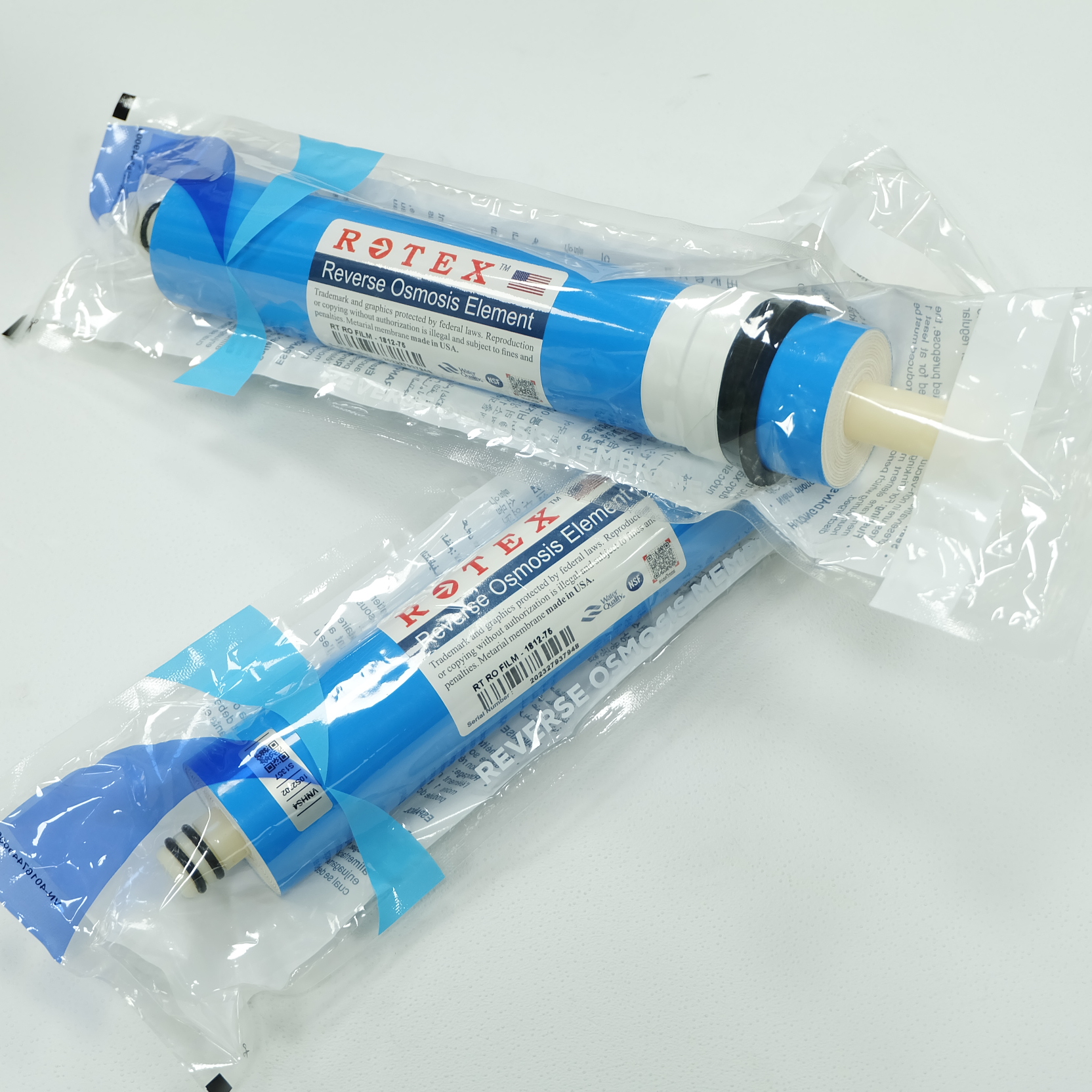 Lõi lọc RO, Màng lọc ROTEX RO 20l/h 100GPD, 15 vòng cuốn, Lõi số 4