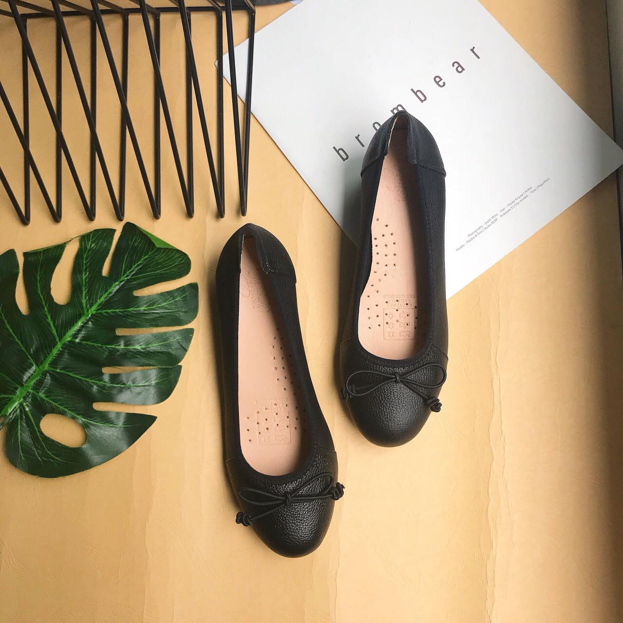 Giày cao gót đế xuồng, 5 cm chất da bò cực mềm