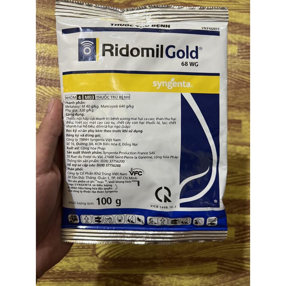 Thuốc Trừ Nấm Bệnh Cho Cây Trồng Ridomil Gold 68WP (Gói 100g)