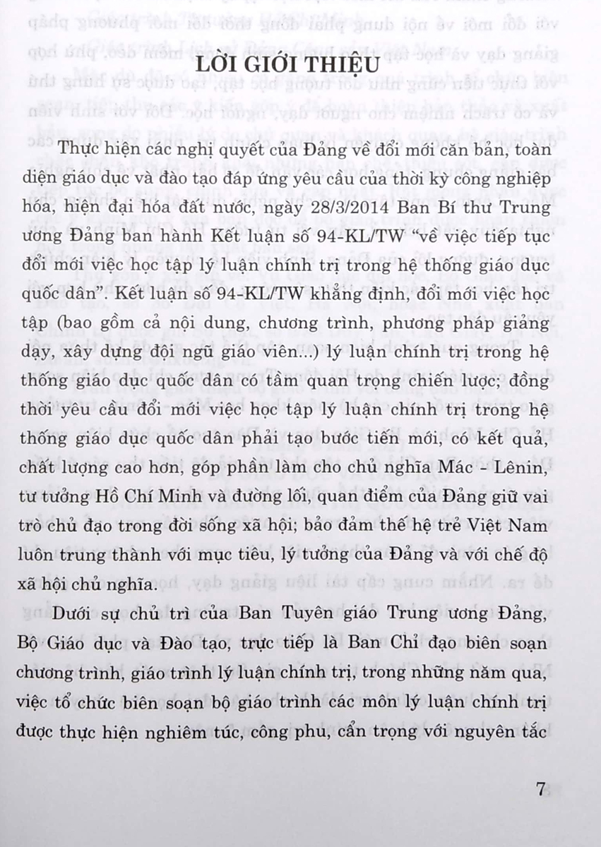 Giáo Trình Triết Học Mác - Lênin (Dành Cho Bậc Đại Học Hệ Không Chuyên Lý Luận Chính Trị)