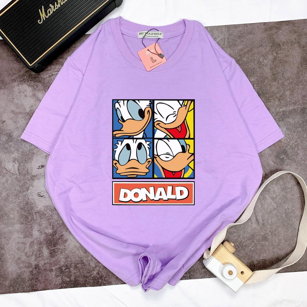 Áo thun unisex Be Yourself size M L XL - VỊT DONALD 4 KHUNG