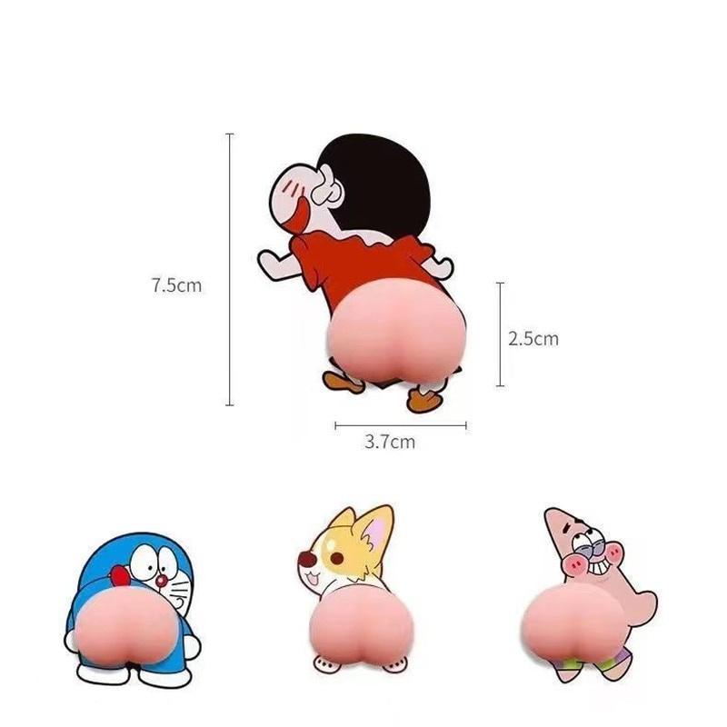 Miếng dán trang trí xe hơi hình hoạt hình 3d bằng silicon