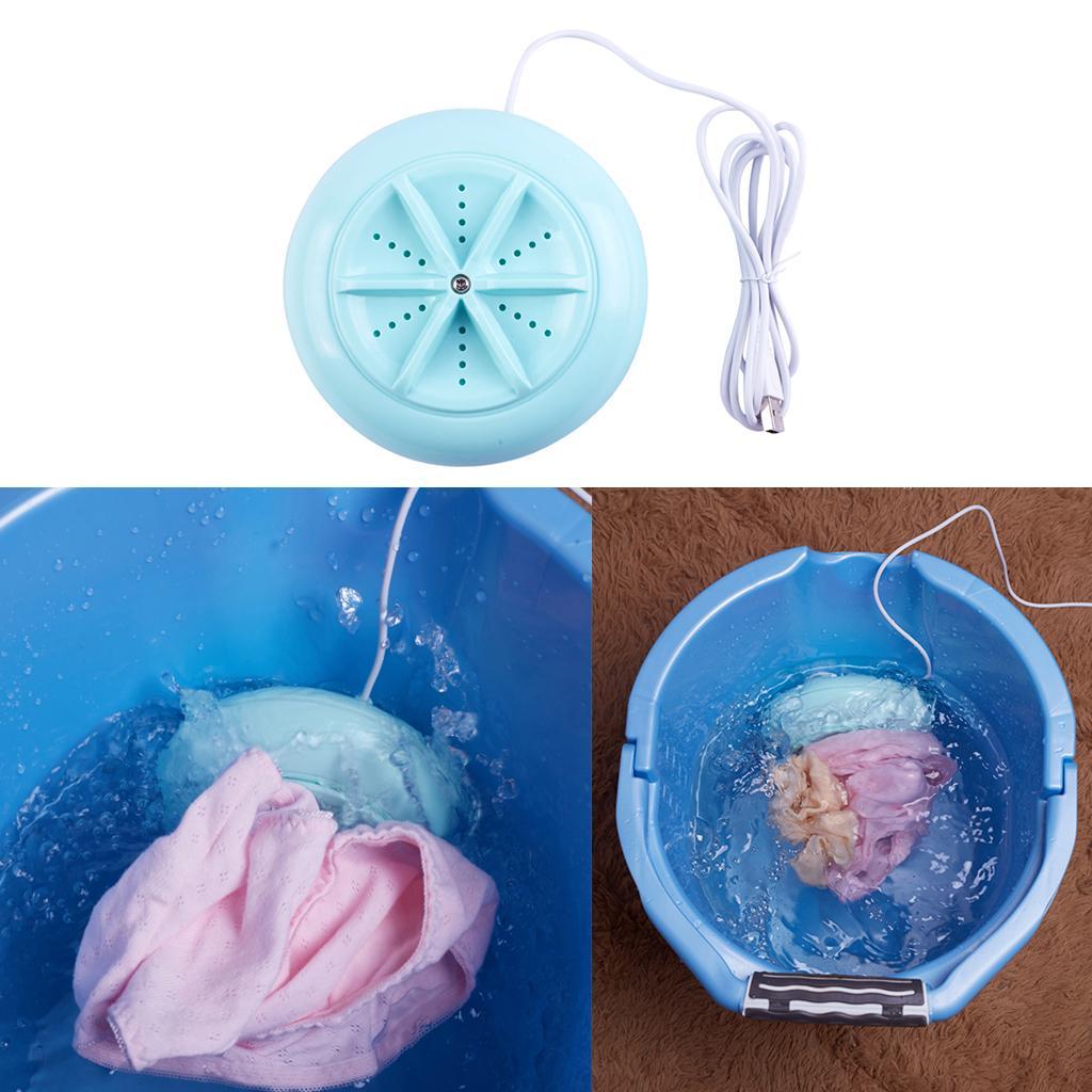 Portable Washing Machine Washer USB 10W for Towel Bra Home Travel Blue