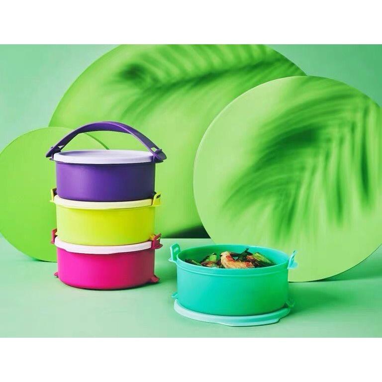Set Cặp lồng cơm 4 tầng Tupperware -Sét hộp đựng đồ khô, ngăn mát tủ lạnh Tupperware Trung