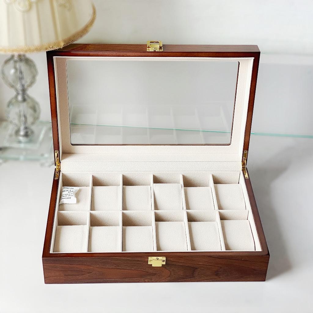 Hộp Đựng Đồng Hồ Bằng Gỗ 12 Ngăn Cao Cấp 009
