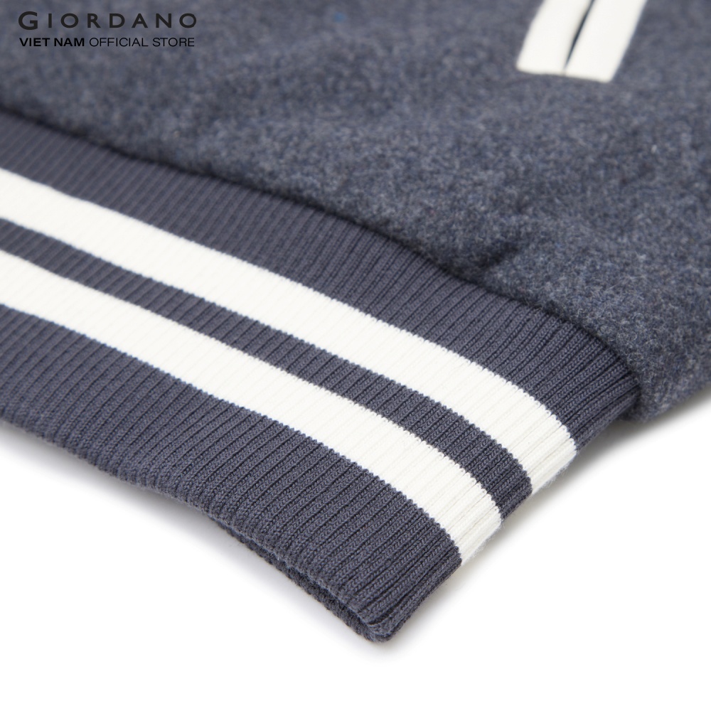 Áo Khoác Len Nam Baseball Jacket Giordano 01072604