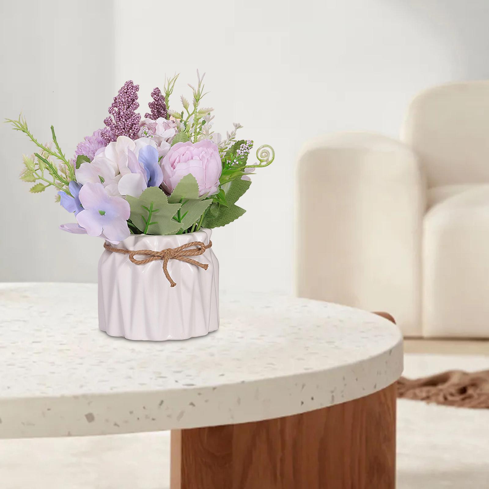 Artificial Flowers Hydrangea Flower Bonsai for Garden Decoration