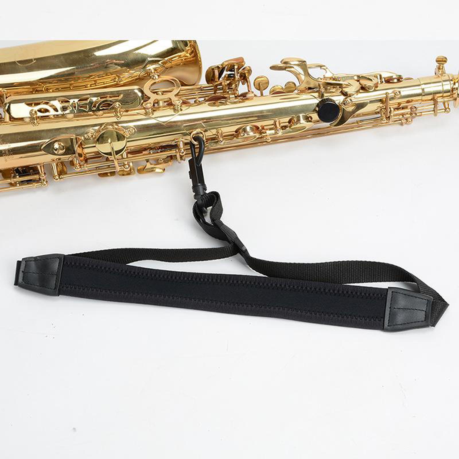 Premium Saxophone Neck Strap Handmade Breathable Pad & Plastic Hook