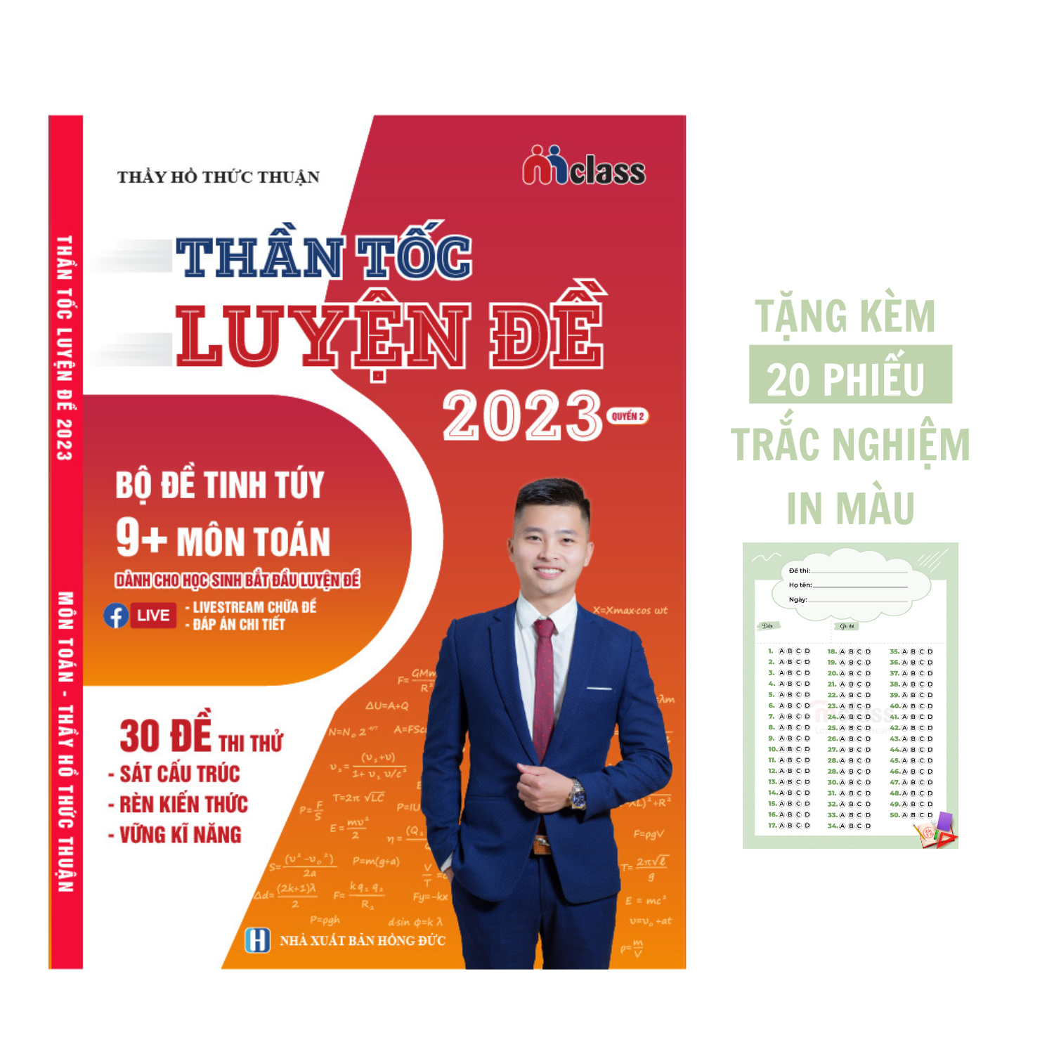 Sách - Thần Tốc Luyện Đề Bộ Đề Tinh Túy 9+ Môn Toán 2023(Thầy Hồ Thức Thuận)