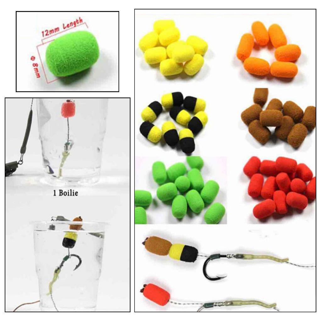 3-6pack 15pcs Smell Carp Fishing Bait Boilies Eggs Floating Ball Beads Feeder