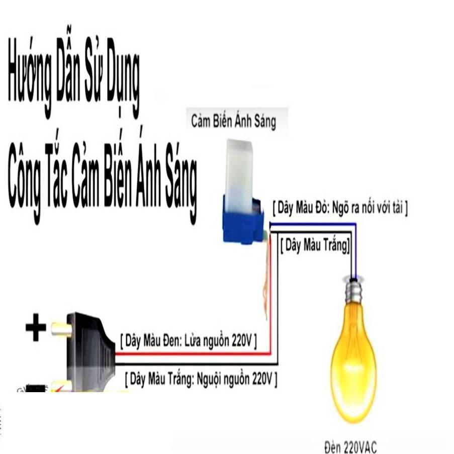 ( MẪU MỚI ) Công tắc cảm biến tự động bật tắt đèn khi trời sáng tối loại 12v - 24v - 220v loại tốt bảo hành 3 năm