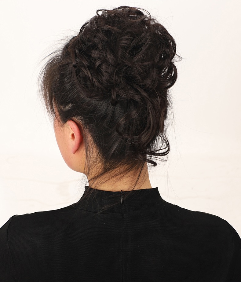 Búi xoăn xù cột chun đuôi lơi J25L ❤️FREESHIP❤️ búi tóc giả nữ, tóc giả búi xoăn