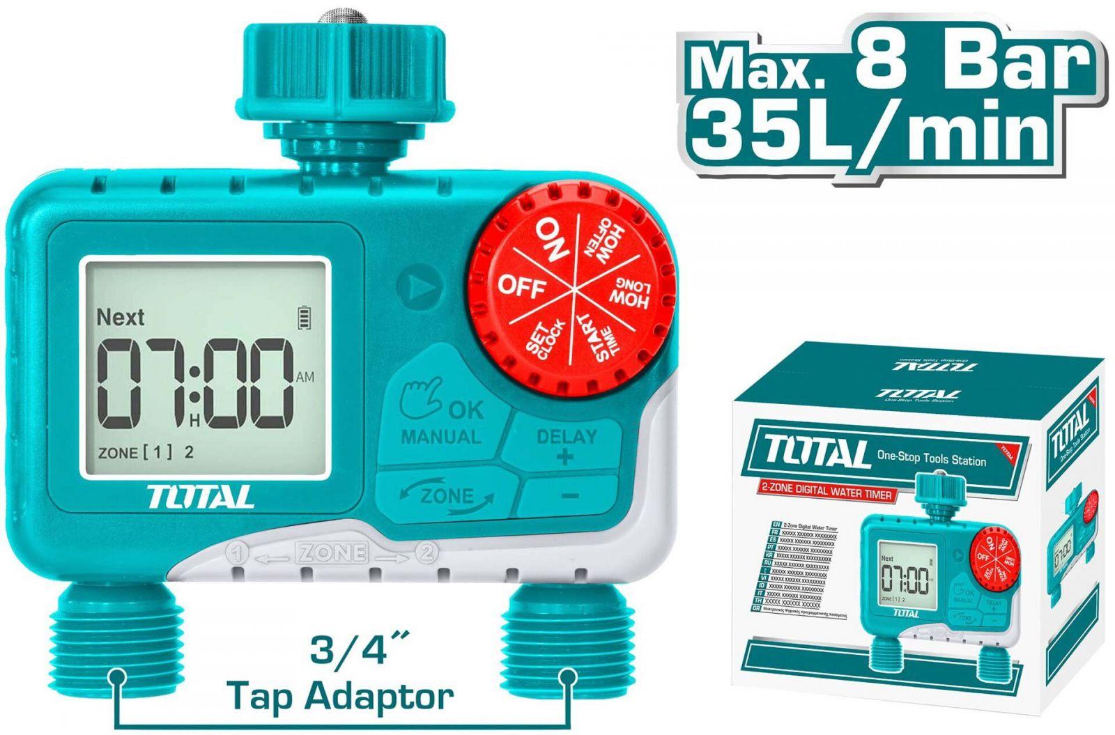 BỘ HẸN GIỜ TƯỚI PHUN KỸ THUẬT SỐ 8 BAR TOTAL THHCQ9206 - HÀNG CHÍNH HÃNG