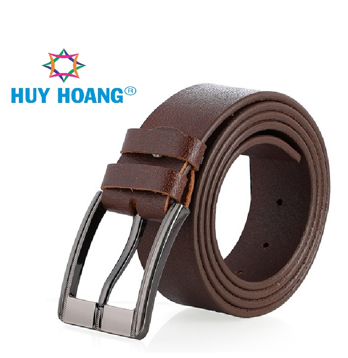 HJ4137 - Dây nịt nam Huy Hoàng bát gài bản lớn màu da