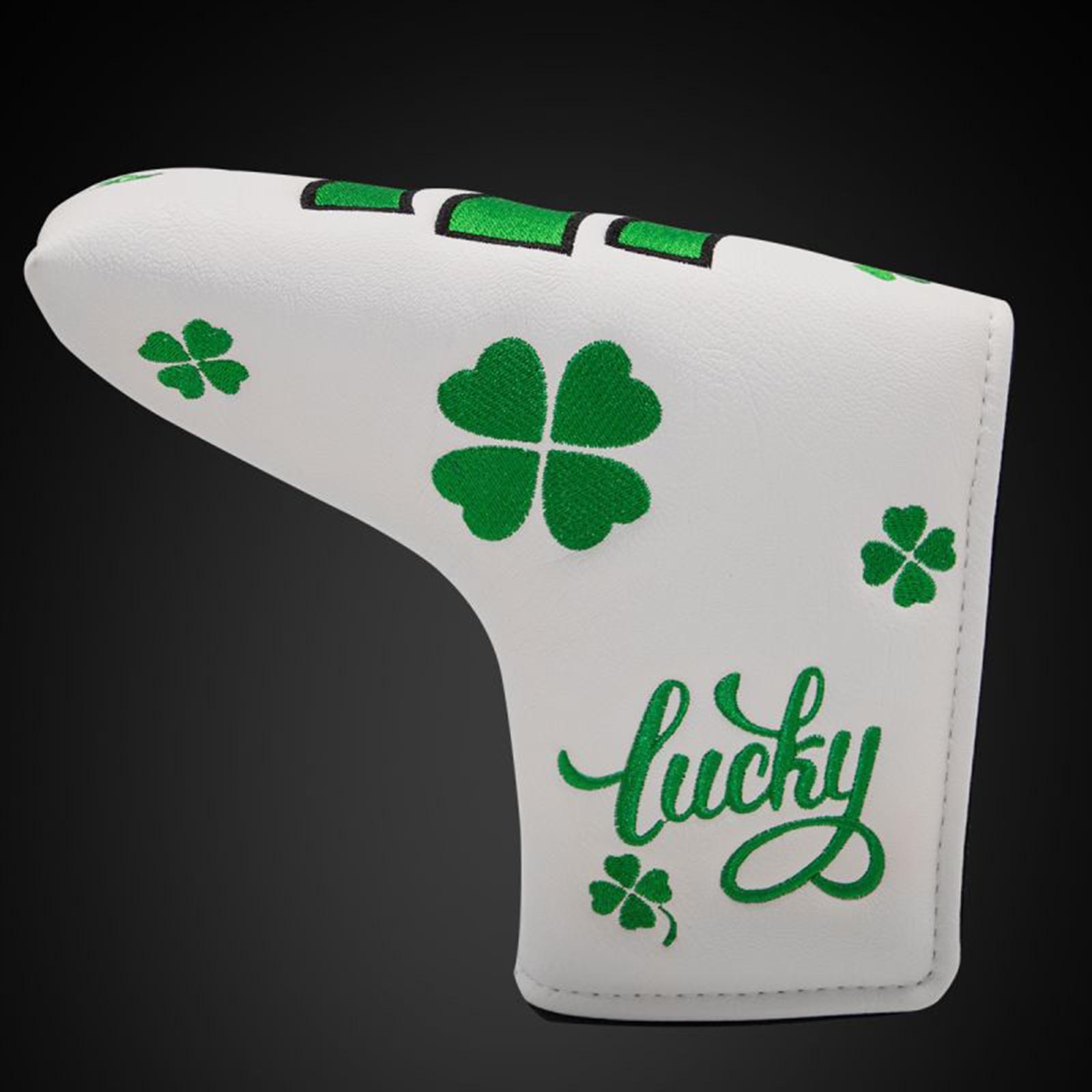 2x Waterproof Embroidery Golf Putter Cover Club Blade Head Cover Headcover Golf Protective Sleeve Golfer Equipment Gift