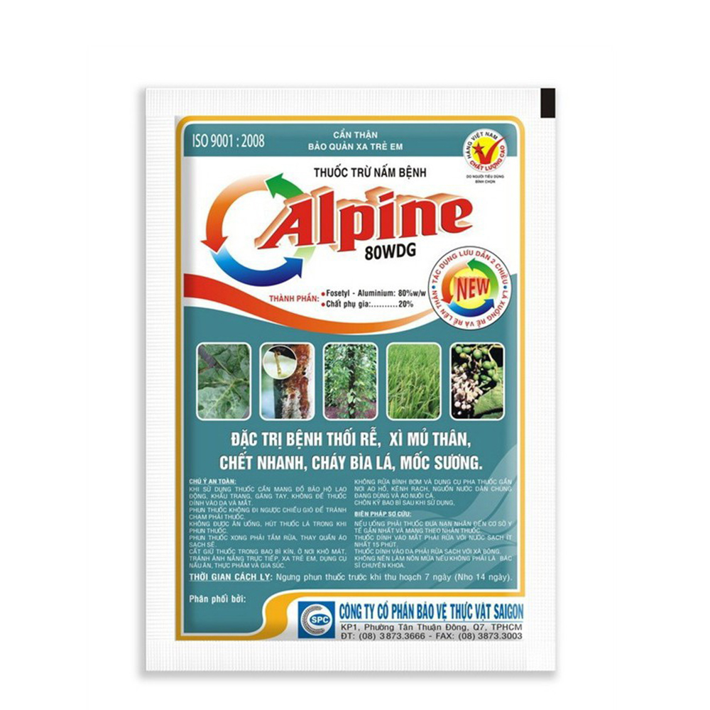 Trừ bệnh Alpine 80WG trừ bệnh thối rễ, cháy lá vi khuẩn