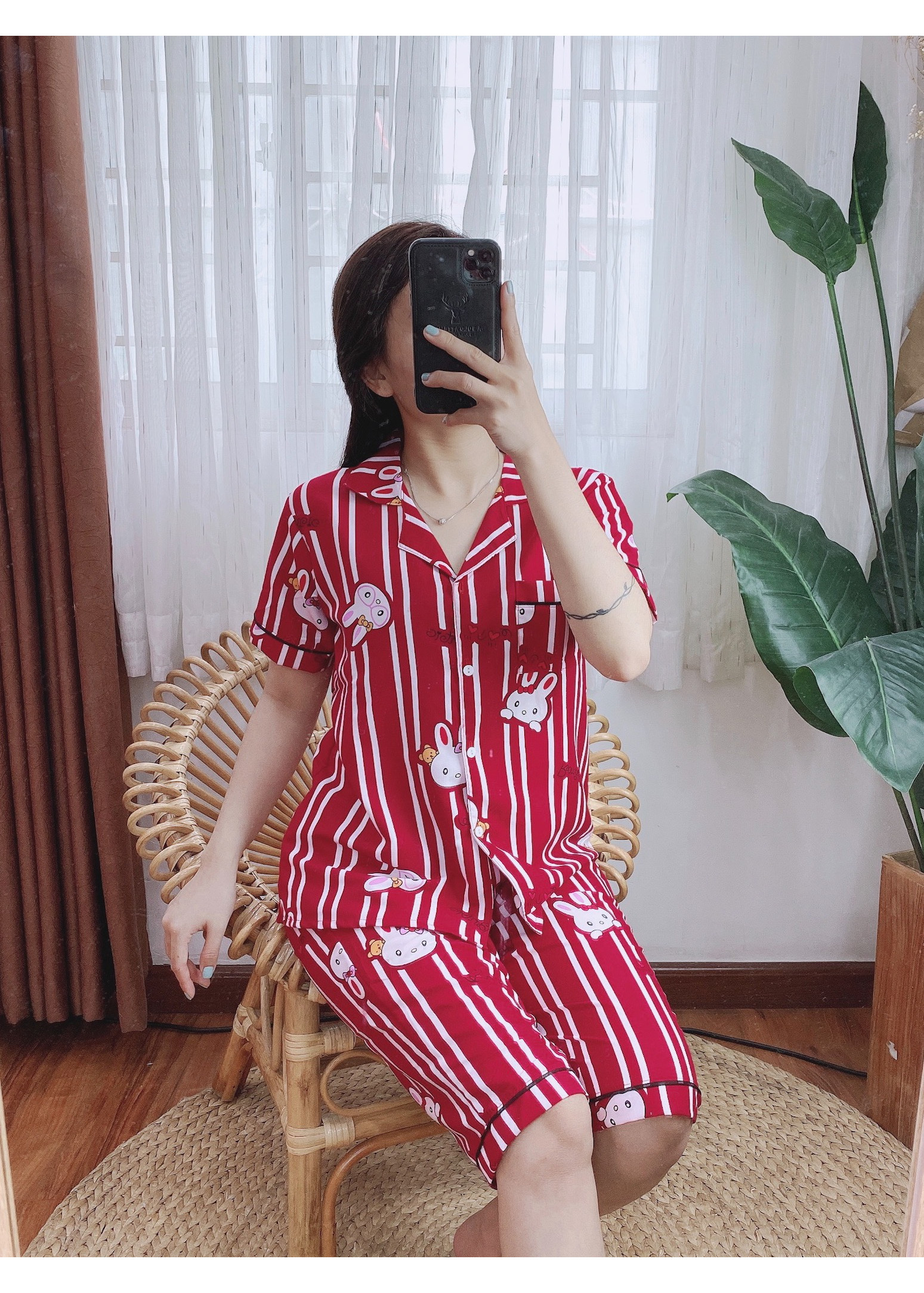 Đồ bộ mặc nhà Kate Lửng dưới 65kg nhiều họa tiết