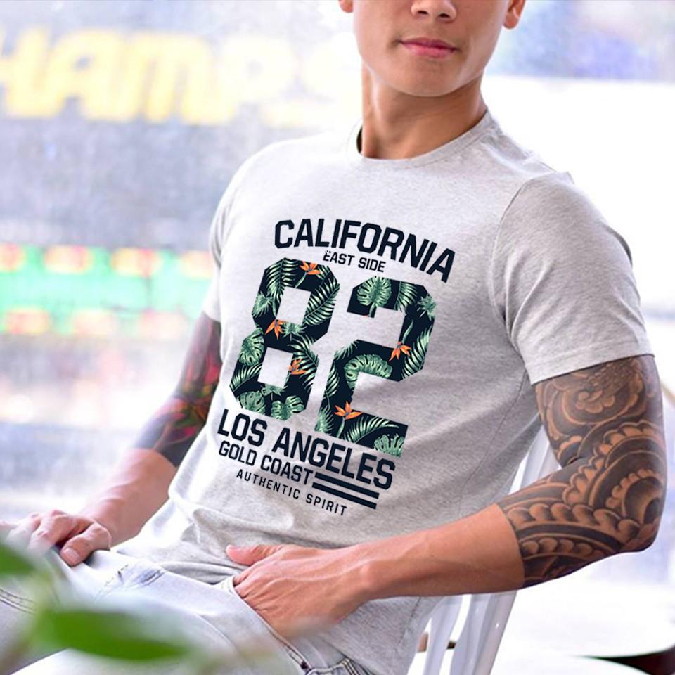 Áo Thun Tay Ngắn Nam Nữ Cổ Tròn CALIFORNIA 82 LOS ANGELES Cực Đẹp AT54
