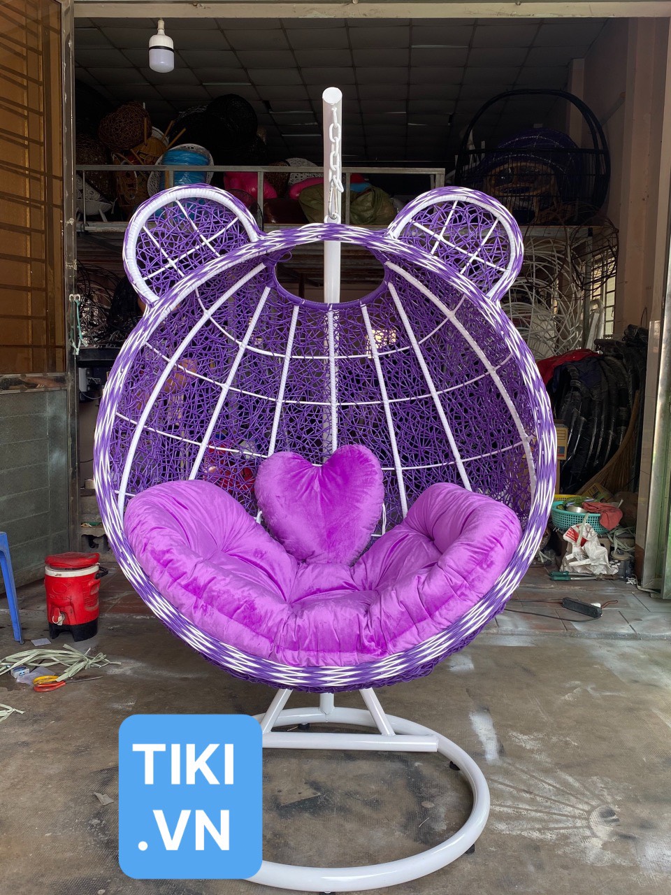 Xích đu Tai Gấu Juno Sofa kèm nệm nhiều màu