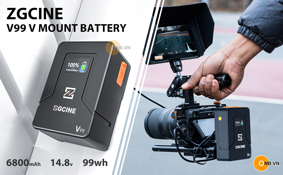 ZGCine V99 V-Mount Battery 99wh 6800mAh PD Quick Charge