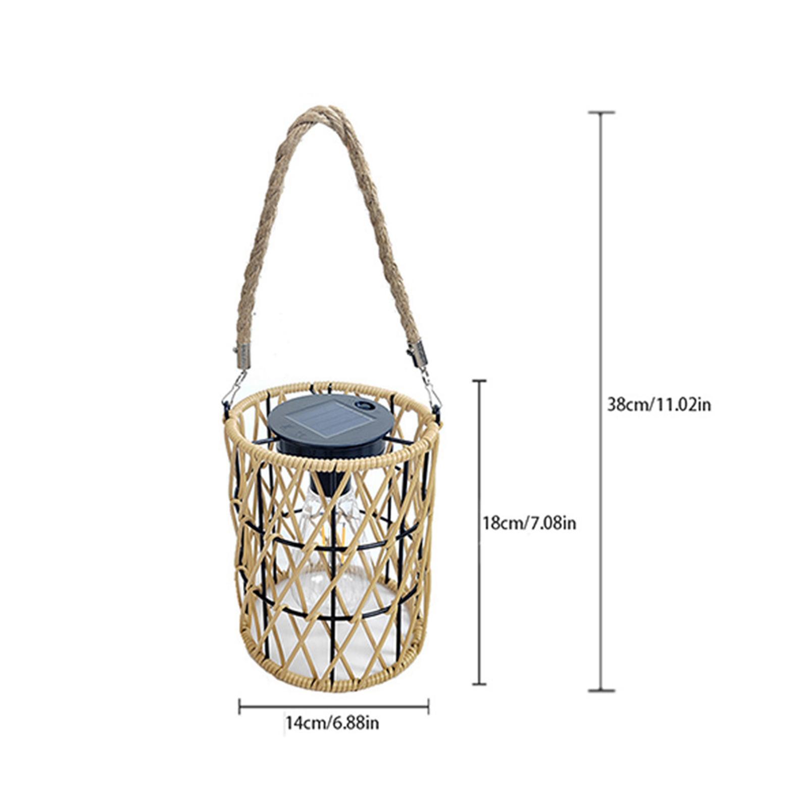 Solar Outdoor Lamp Boho Lamp Hanging Lamp with Bulb for Pathway Outside Porch