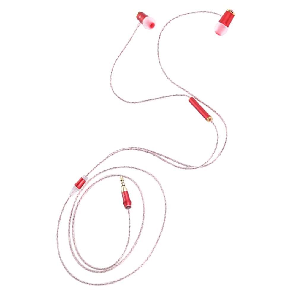 1.2m Wired Earphone In Ear Earbuds Earpiece Metal HiFi Headphones