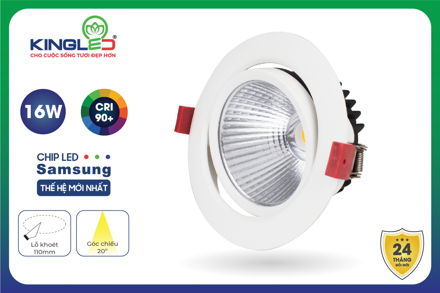 Đèn LED Âm Trần Chiếu Rọi Opal Spotlight KINGLED