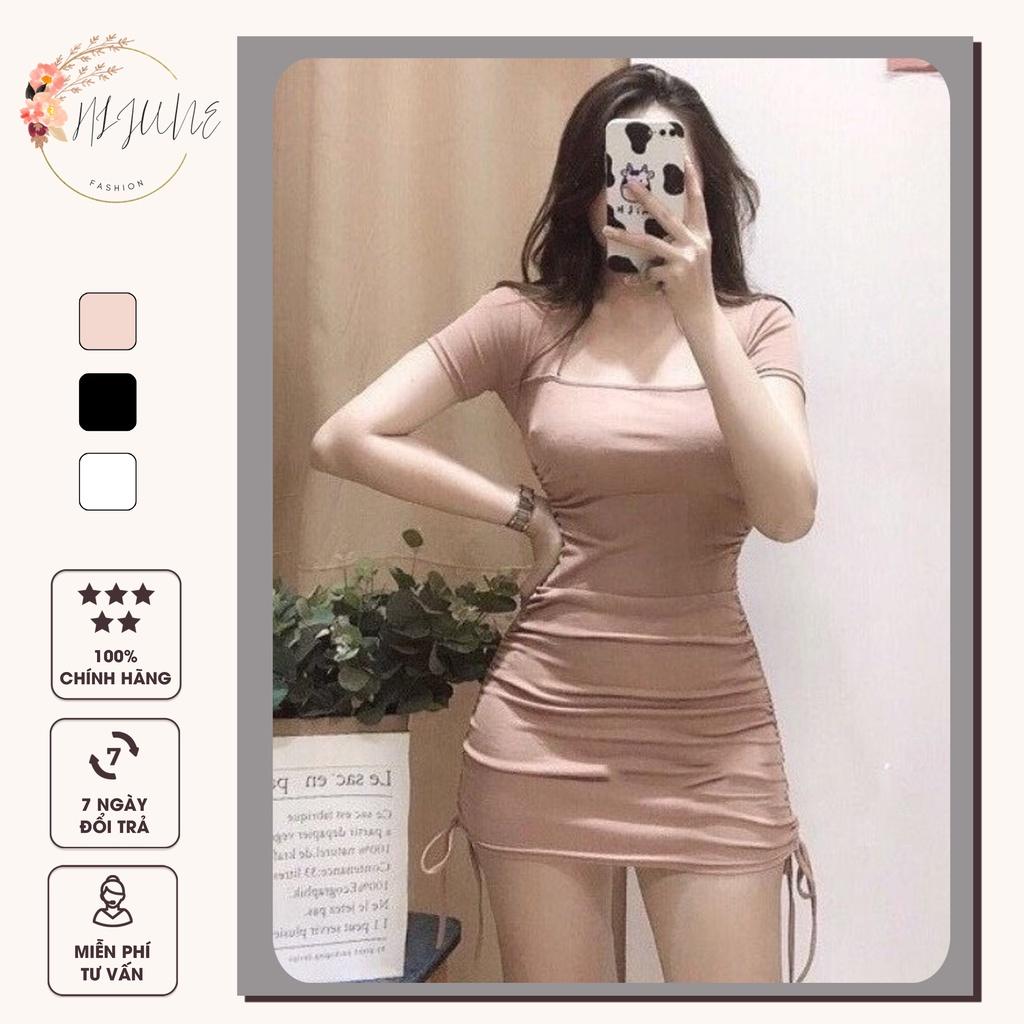 Đầm ôm body thiết kế khoét ngực tay dài sexy  AlvinStoreVn