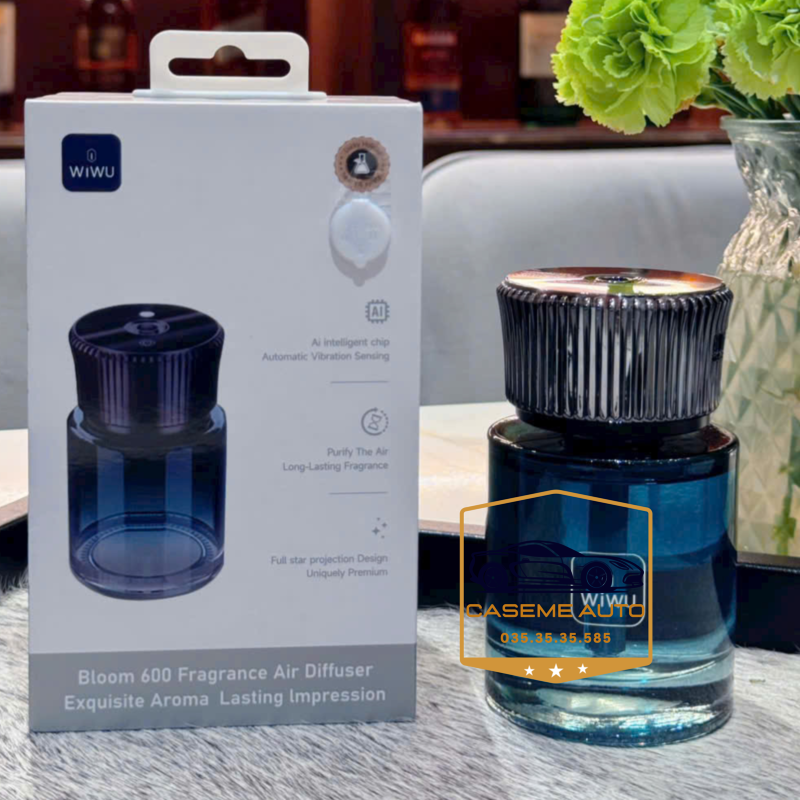 Máy Khuếch Tán Tinh Dầu Ô Tô Wi WU Bloom 600 – Đèn Galaxy Sang Trọng, Dung Tích 160ml, Khử Mùi &amp; Tạo Hương Thơm Cao Cấp - Hàng Chính Hãng