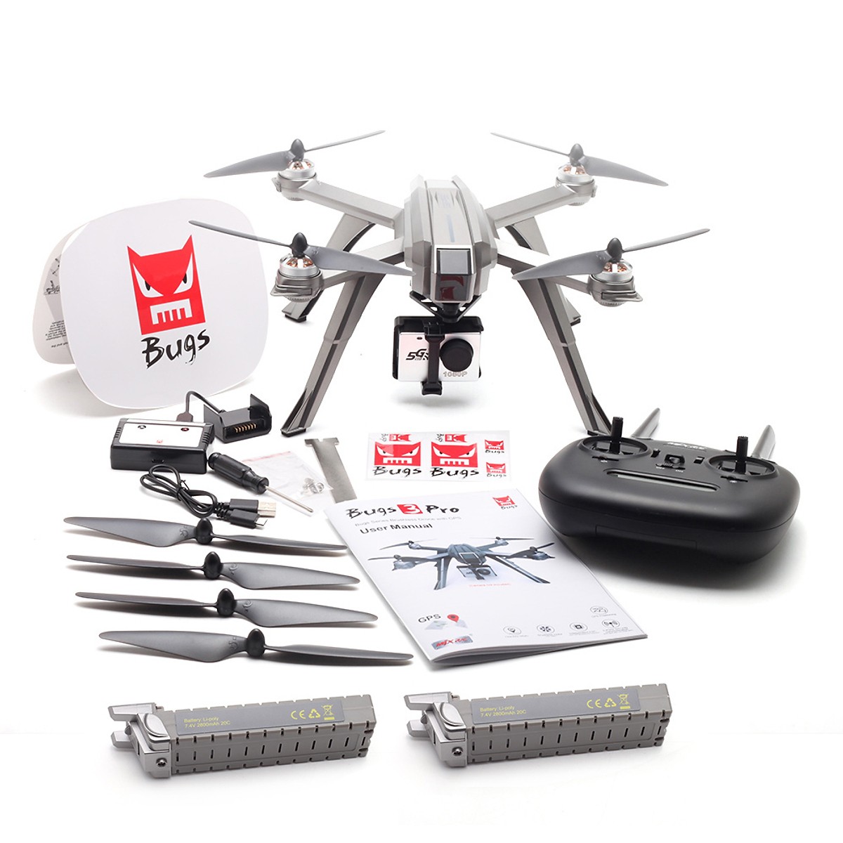 Flycam MJX Bugs 3 Pro Version 2 + C6000 camera  hàng chính hãng ( tặng kèm 1 pin)