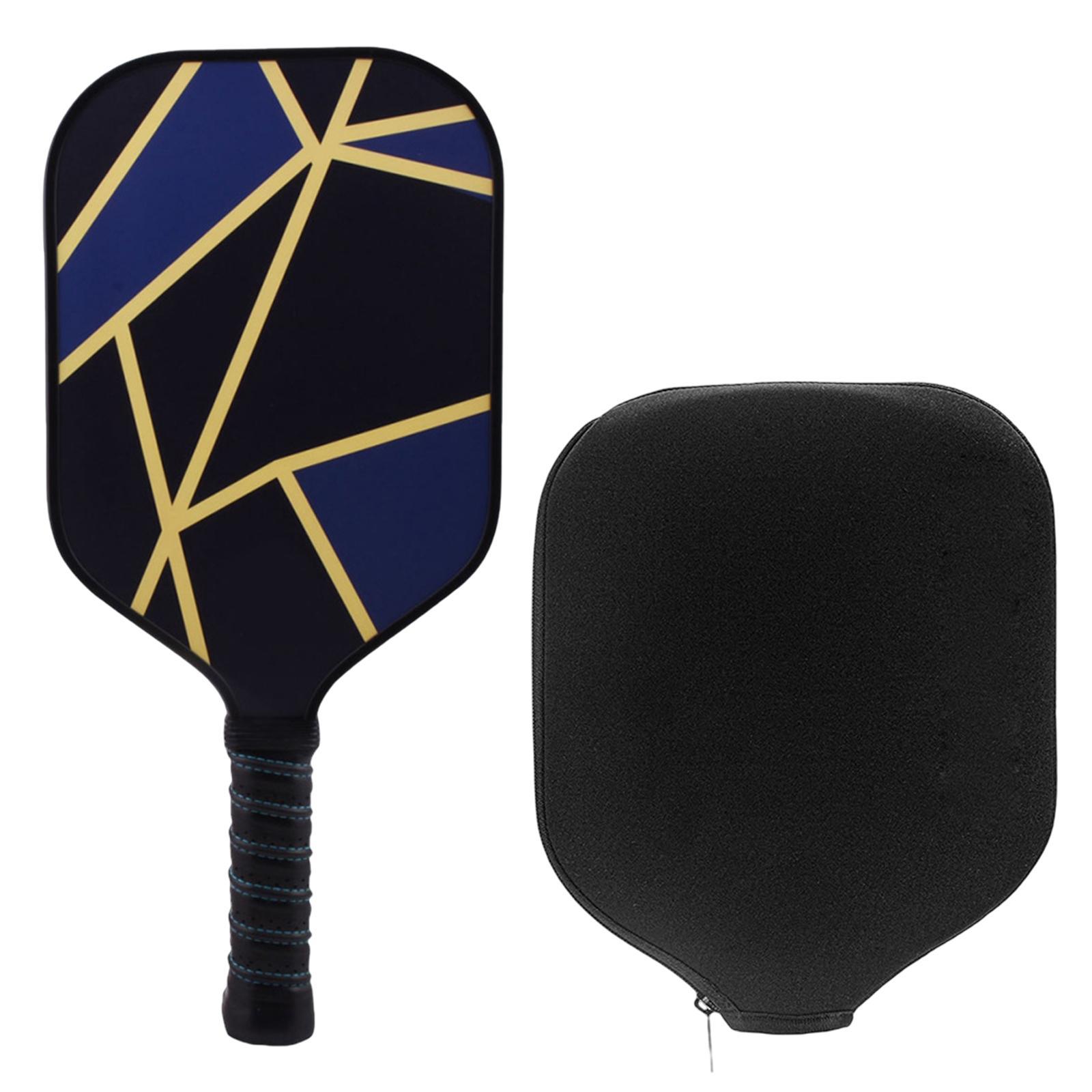 Pickleball Paddle, Fiberglass Surface Polypropylene Honeycomb Core, Anti Slip Sweat Absorbing Grip, Portable Carry Bag