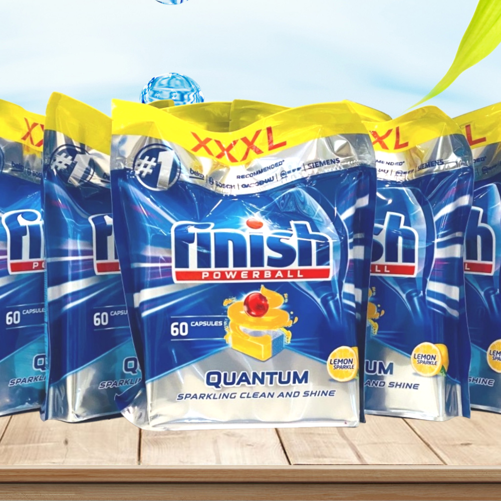 Viên rửa bát chén Finish Quantum 60 viên