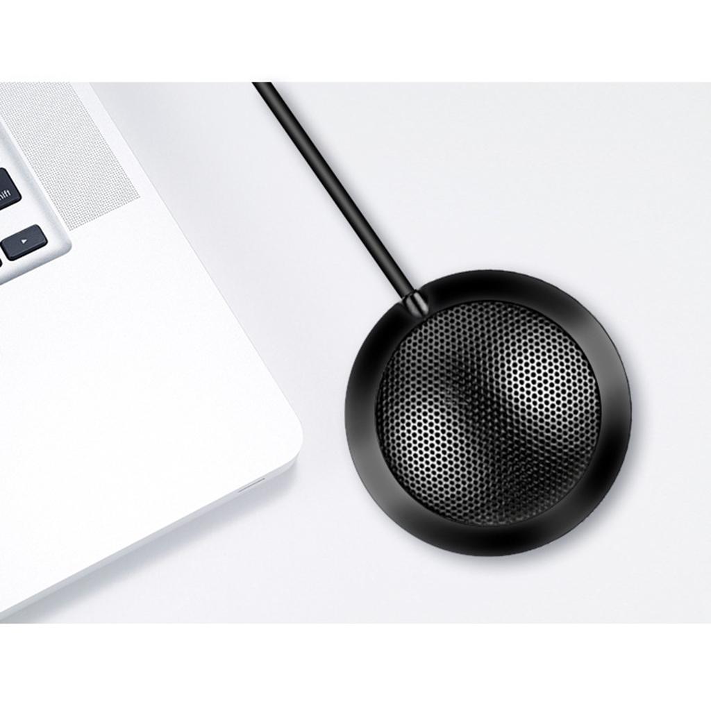 Conference USB Microphone for Computer Desktop and Laptop with 360° Pick up Range Compatible with Windows for YouTube, Conference Call