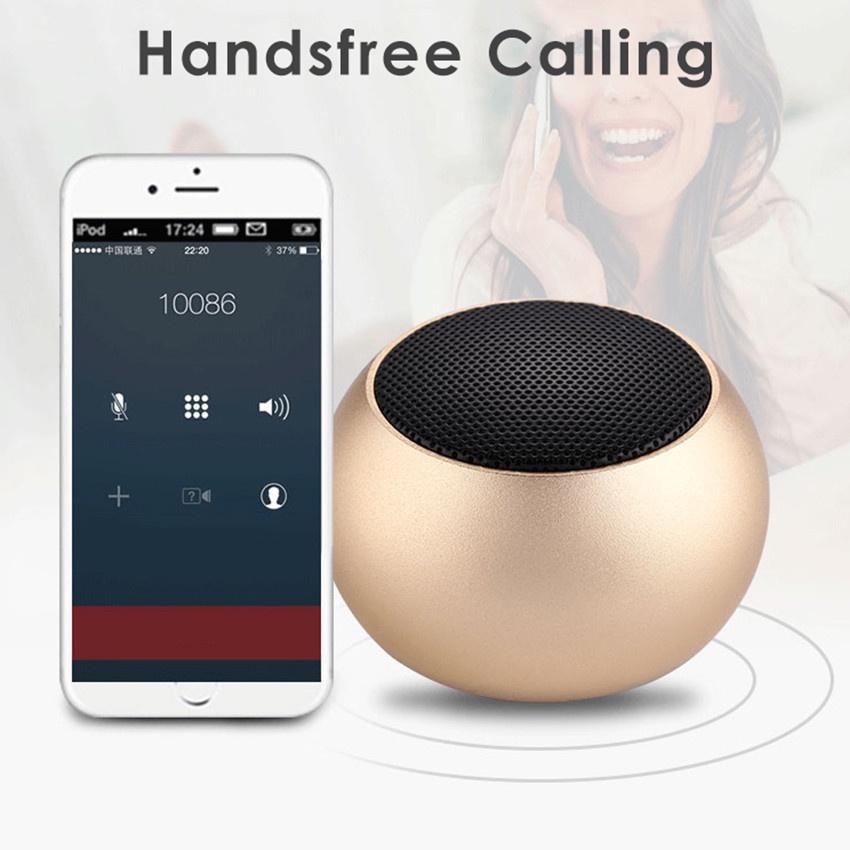 Loa Bluetooth Không Dây mini Chất Liệu Kim Loại Mạ Vàng Màu Sắc
