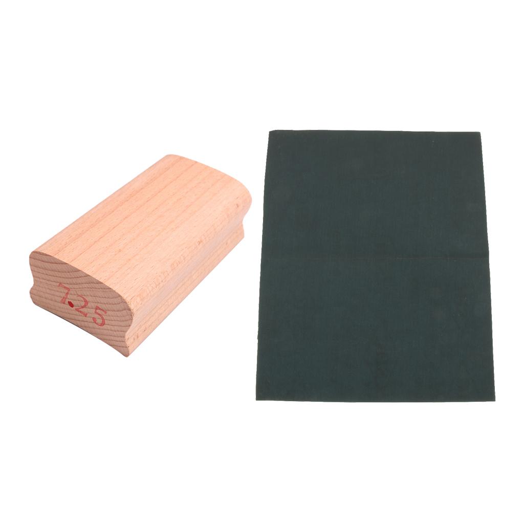 Guitar Radius Sanding Block w/ Black Guitar Abrasive Paper for Guitar Parts