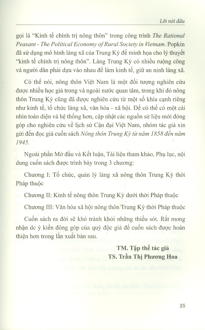 Nông Thôn Trung Kỳ Từ Năm 1858 Đến Năm 1945 (Sách Chuyên Khảo)