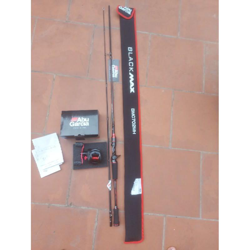 Cần lure abu black max và máy ngang abu black max