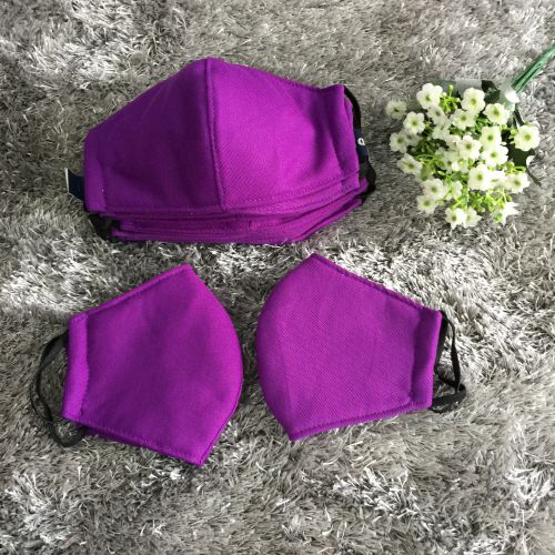 Combo 10 khẩu trang vải cotton ba lớp - giao màu ngẫu nhiên